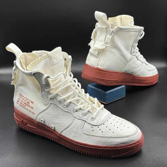 Nike SF Air Force 1 Mid 'Red Ivory' - Picture 6 of 11